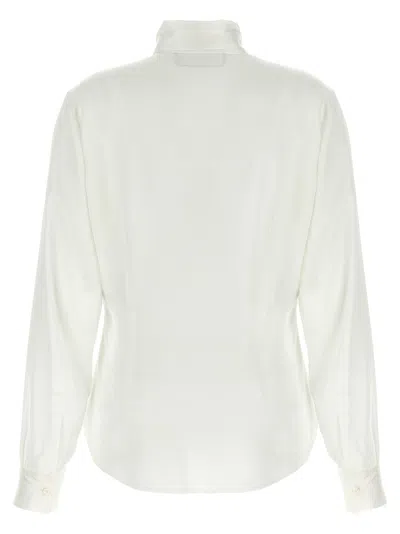 Dsquared2 'paris Bow' High Neck Shirt In Neutral