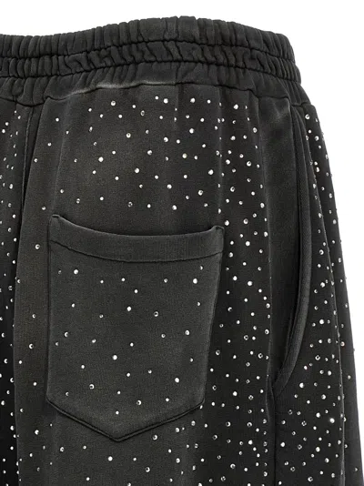 Giuseppe Di Morabito Crystal Embellished High Rise Wide Leg Trousers In Black