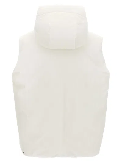 Jil Sander Padded Sleeveless Jacket With High Collar And Zip Closure In White