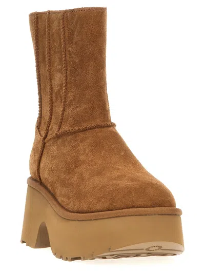 Ugg Classic Twin Seam New Heights Ankle Boots In Brown