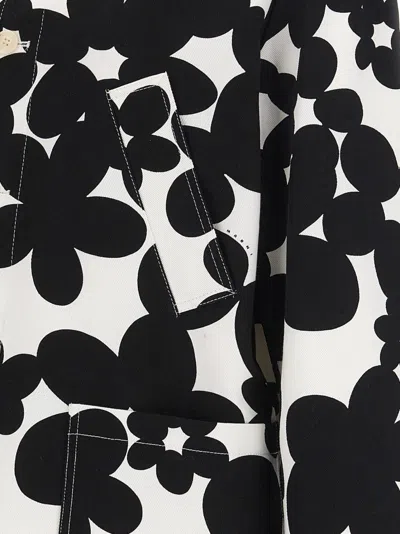 Marni 'floral Bloom' Jacket With Front Pockets In Black