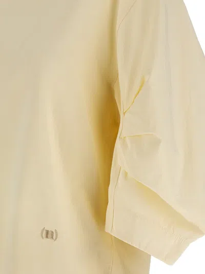 Nude Relaxed-fit Cotton T-shirt With Crinkled Sleeves In Neutral