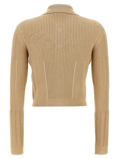 Balmain Ribbed Knit Cropped Cardigan