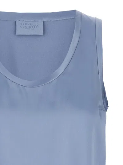 Brunello Cucinelli Stretch Silk Satin Top