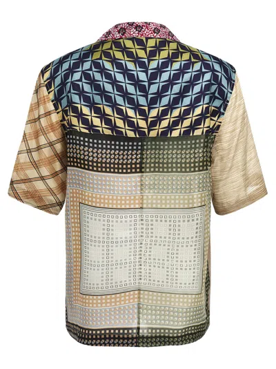 Marine Serre Regenerated Silk Scarves Bowling Shirt And Blouse Multicolor In Neutral