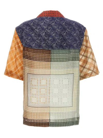 Marine Serre Regenerated Silk Scarves Bowling Shirt And Blouse Multicolor In Neutral