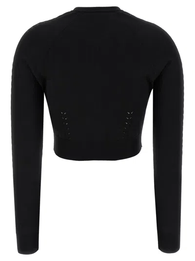 Dolce & Gabbana Crew Neck Cropped Length Cardigan In Black