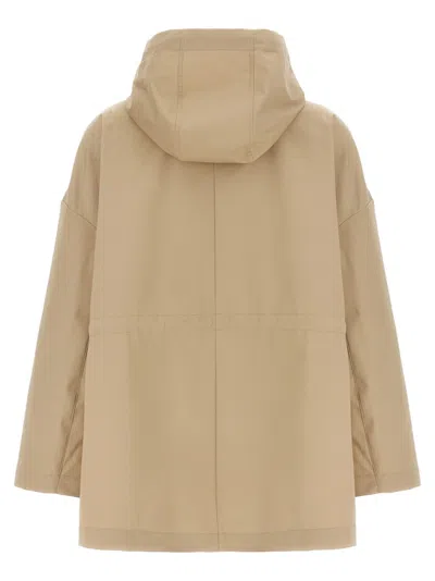 Moncler Beige Cotton Blend Gaillon Parka