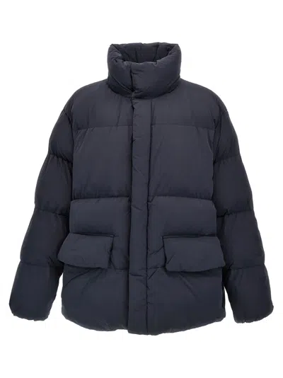 Hugo Boss Water-repellent Puffer Jacket With Double B Monogram In Blue