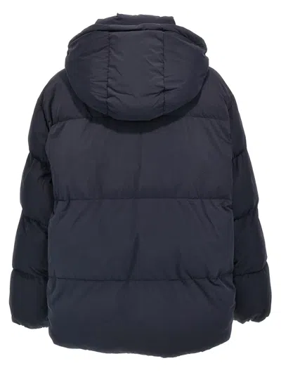 Hugo Boss Water-repellent Puffer Jacket With Double B Monogram In Blue
