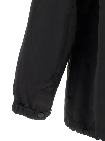 Y-3 Satin-effect Jacket With Embossed Back Print In Black