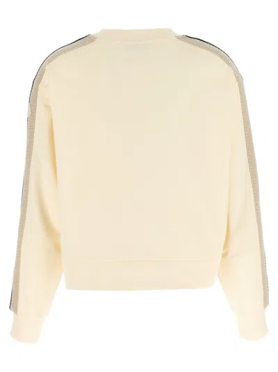 Moncler Oversized Cotton Jersey Sweatshirt With Crochet Detailing