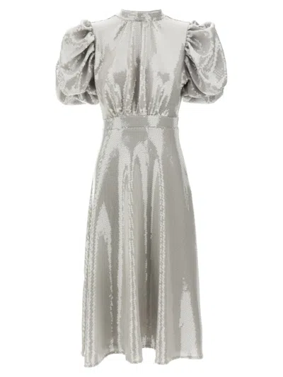 Rotate Birger Christensen All-over Sequin Midi Dress With Ribbon Fastenings