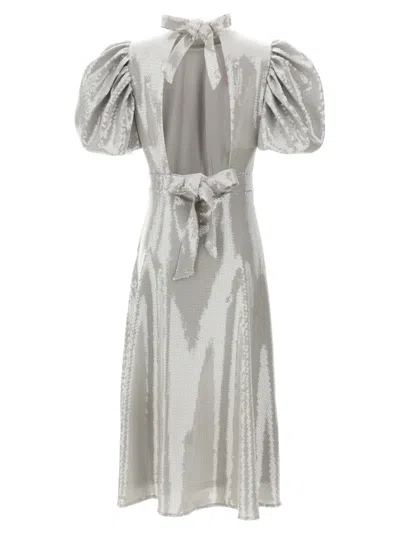 Rotate Birger Christensen All-over Sequin Midi Dress With Ribbon Fastenings