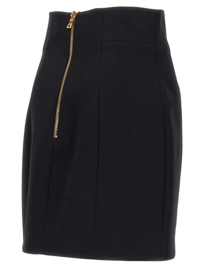Balmain 4-button Grand De Poudre Mini Skirt In Black