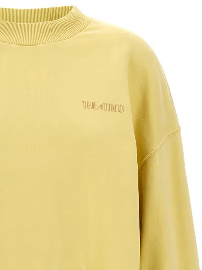 Attico The  Brushed Cotton Sweatshirt With Front Logo Patch