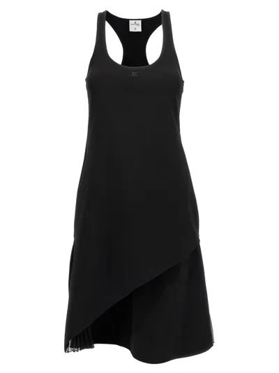 Courrèges Infinity Pleats Crepe A-line Dress