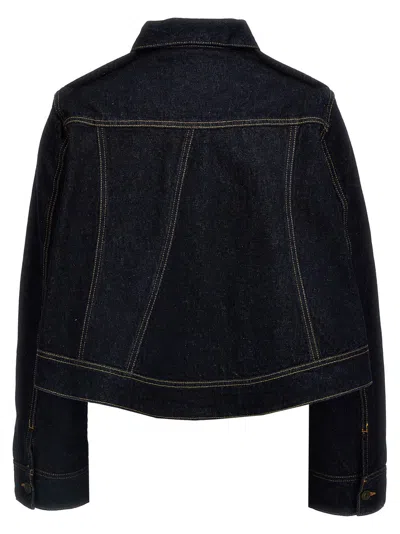 Victoria Beckham Women Denim Cropped Jacket