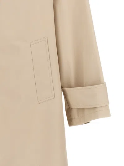 Thom Browne Water-repellent Cotton Trench Coat In Neutral