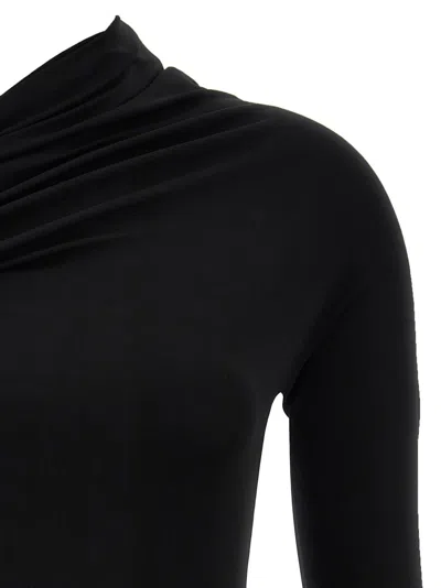 Courrèges Twisted Knitted Dress In Black