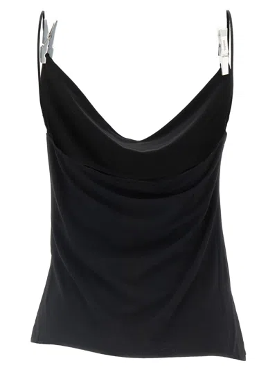 Coperni Sleeveless Draped Backless Top In Black