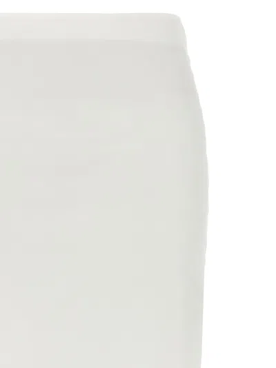 The Latest Fitted Longuette Skirt With Back Flounce In White