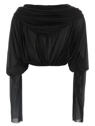 Rick Owens 'crooped Hooded Tunic' Sweater