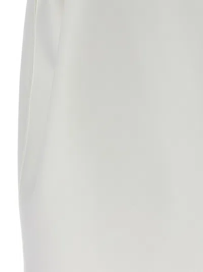 Khaite Winona Paneled Crepe Mini Dress In White