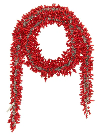 Dries Van Noten Layered Beaded Necklace With Silver Chain