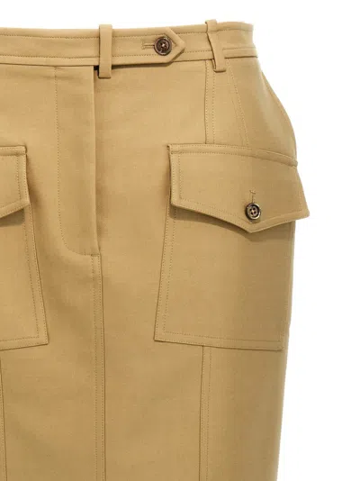 Tom Ford Fitted Skirt With Front And Back Pockets In Yellow