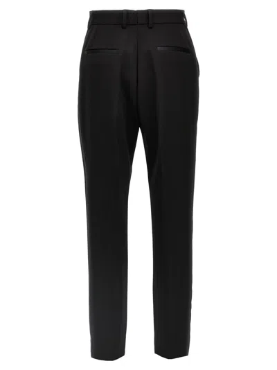 Dolce & Gabbana High-waisted Wool Gabardine Tuxedo Pants In Black