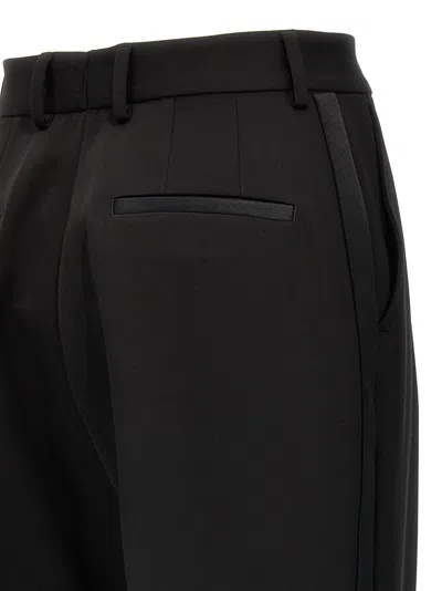 Dolce & Gabbana High-waisted Wool Gabardine Tuxedo Pants In Black