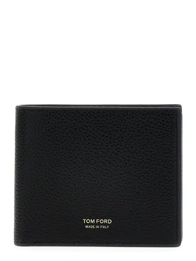 Tom Ford Logo Leather Wallet Wallets And Card Holders Black