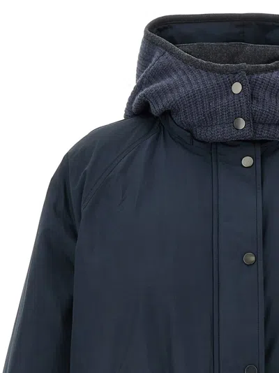 Brunello Cucinelli Knitted Hooded Down Jacket