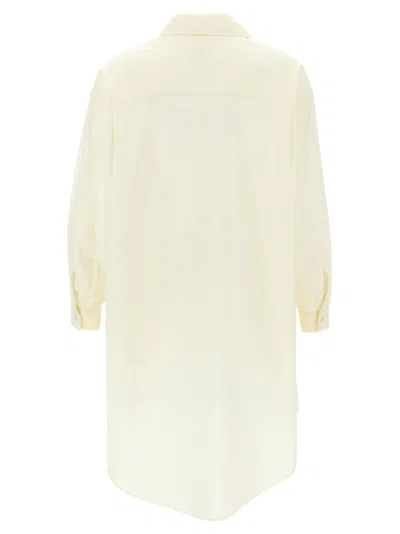 Mm6 Maison Margiela Mm6 By Maison Margiela Logo Print Chemisier Dress In Neutral