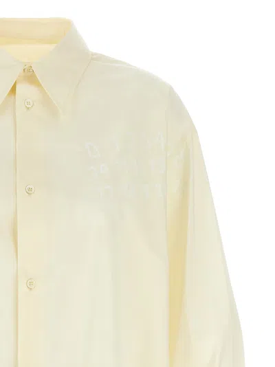 Mm6 Maison Margiela Mm6 By Maison Margiela Logo Print Chemisier Dress In Neutral