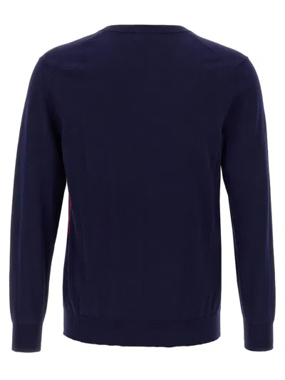 Ballantyne Blue Argyle Sweater