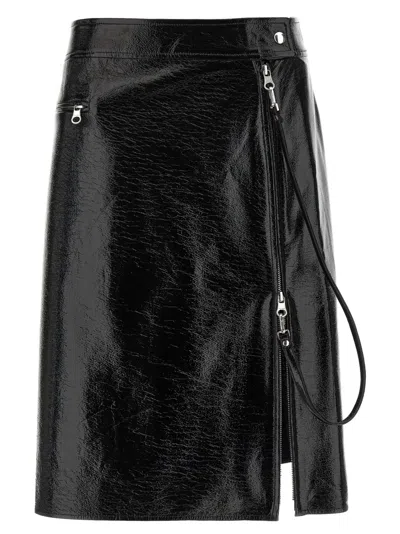 Courrèges Zipped Vinyl Skirt