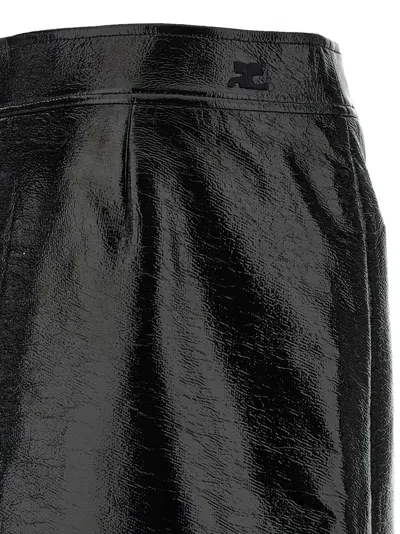 Courrèges Zipped Vinyl Skirt