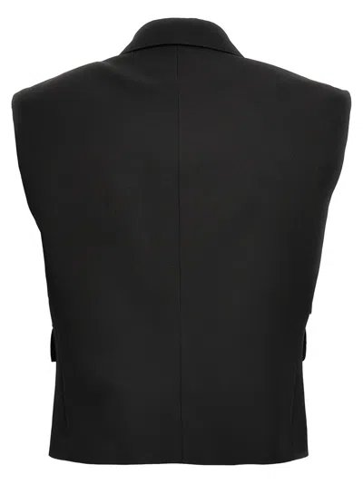 Dolce & Gabbana Tuxedo Gilet With Satin Peak Lapels In Black