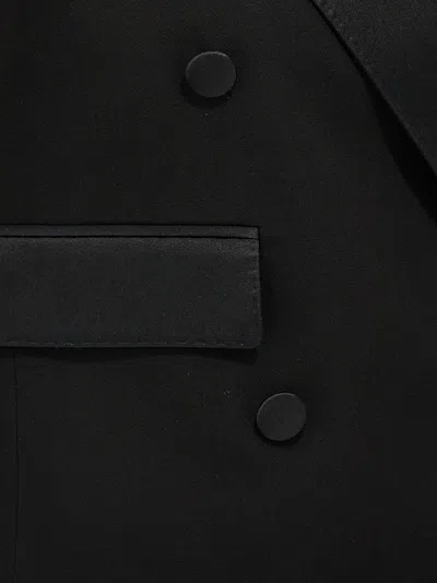 Dolce & Gabbana Tuxedo Gilet With Satin Peak Lapels In Black