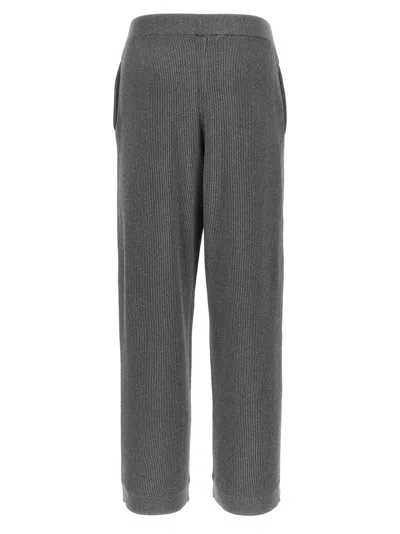 Brunello Cucinelli Vanise Sparkling Knitted Trousers In English Rib