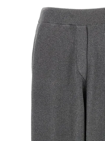 Brunello Cucinelli Vanise Sparkling Knitted Trousers In English Rib