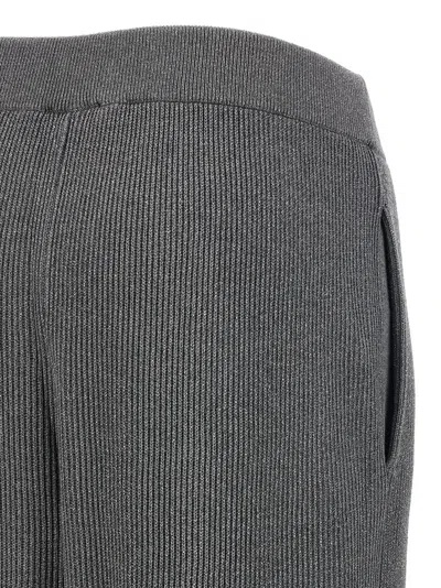 Brunello Cucinelli Vanise Sparkling Knitted Trousers In English Rib