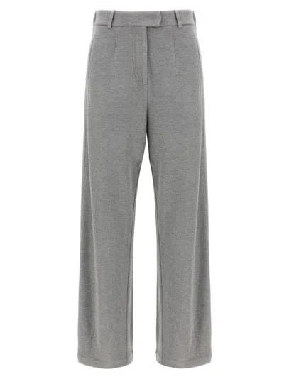 Brunello Cucinelli Trousers With Belt Loops And Pockets In Gray