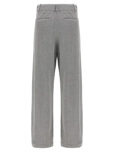 Brunello Cucinelli Trousers With Belt Loops And Pockets In Gray