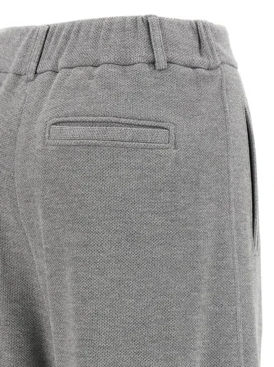 Brunello Cucinelli Trousers With Belt Loops And Pockets In Gray