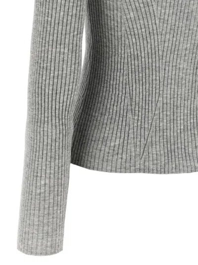 Pinko Ribbed Spread Collar Polo Top