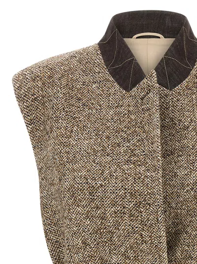 Brunello Cucinelli Buttoned Chevron Vest