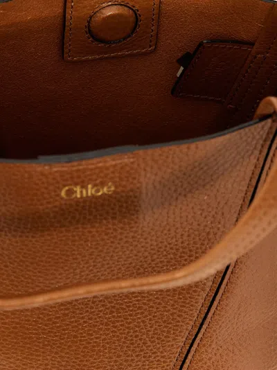 Chloé Caramel Leather Small Spin Shopping Bag